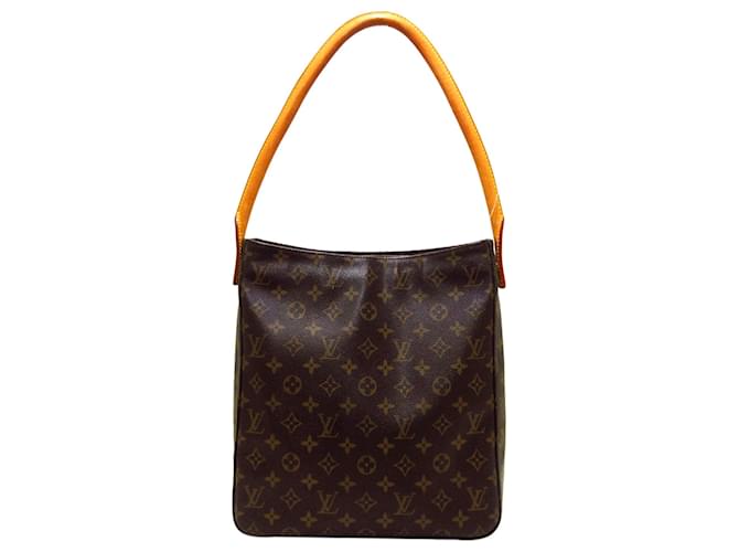 Louis Vuitton Brown Monogram Looping GM Leather Cloth  ref.437964
