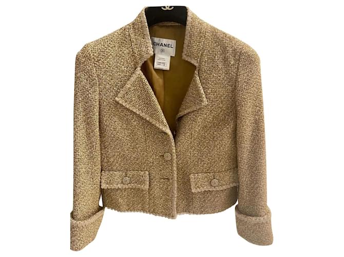 Chanel very rare runway tweed jacket Beige ref.174971 - Joli Closet