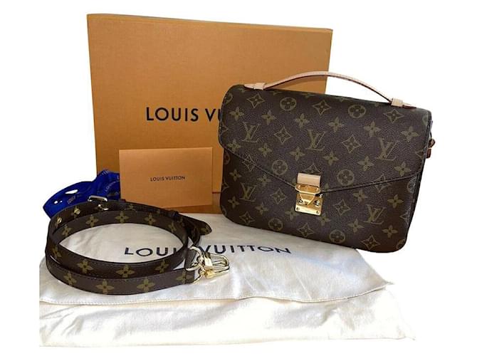 Louis Vuitton Pochette Metis monogram Brown Leather ref.438245 - Joli Closet