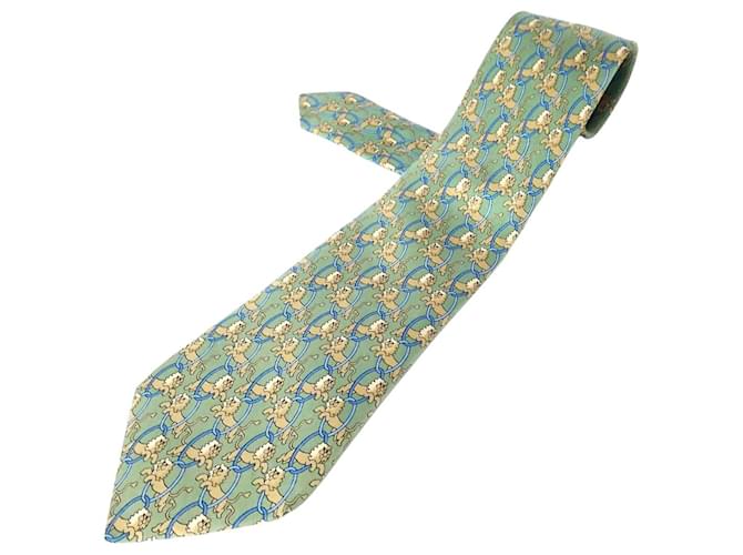 Hermès hermes tie Multiple colors Silk  ref.438268