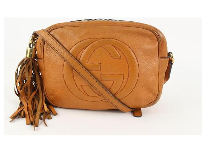 Gucci Soho Disco Umhangetasche aus gebranntem orangefarbenem Leder ref.438494 Joli Closet