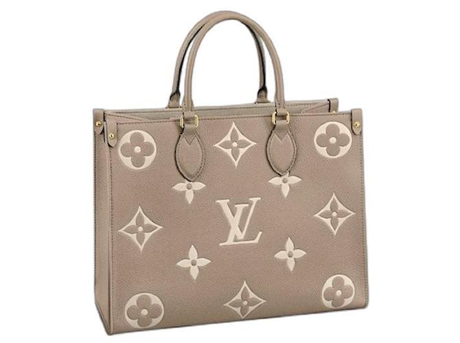Louis Vuitton LV Onthego MM new bicolour Beige Leather  ref.438807