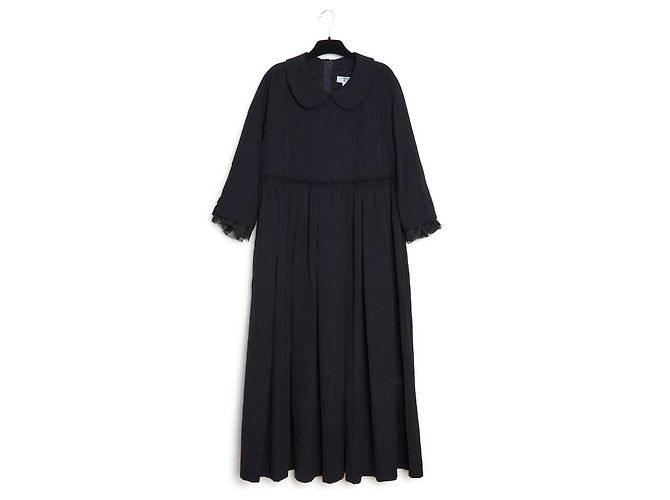 Comme Des Garcons Oversized Wollkleid Schwarz