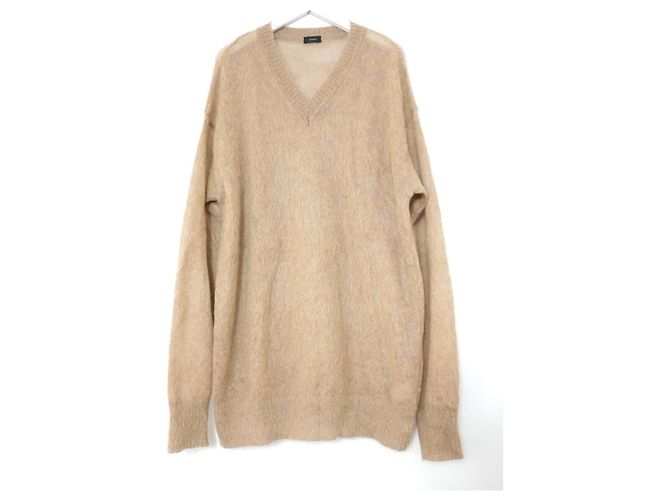Suéter extragrande de mohair cepillado con cuello en V de Joseph