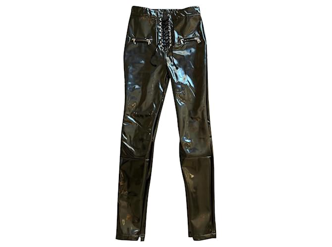 Unravel Project Pants, leggings Black Polyurethane  ref.438986