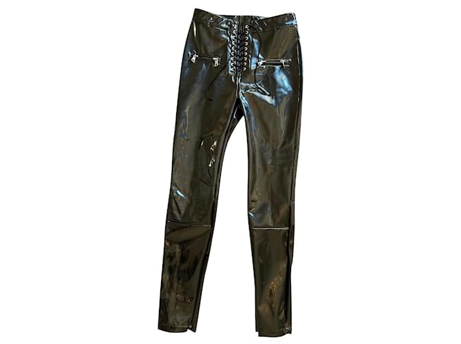 Unravel Project Pants, leggings Black Polyurethane  ref.438988
