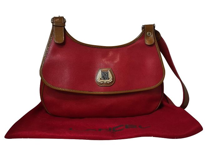 Sac à main Lancel en cuir rouge