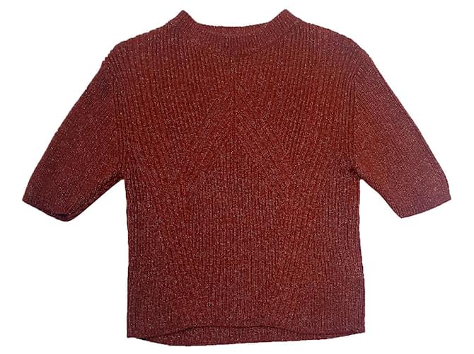 Sessun Knitwear Brown Golden Wool Viscose Polyamide  ref.439031