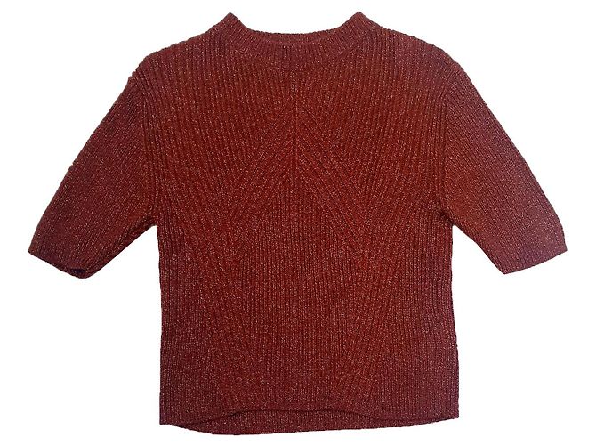 Sessun Jane kurzer Pullover braun und gold Golden