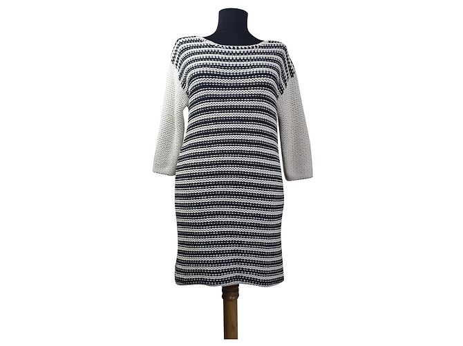 By Malene Birger Suéter largo mini vestido de algodón Multicolor