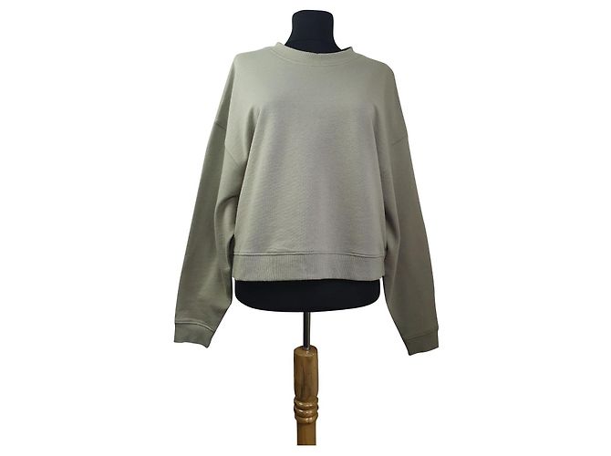 Autre Marque Moletom Naadam cropped cinza de algodão e cashmere