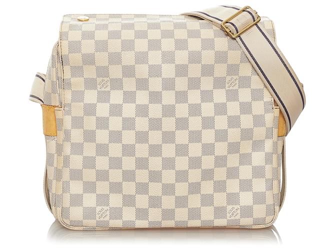 Louis Vuitton Louis Vuitton Naviglio White Damier Azur Canvas