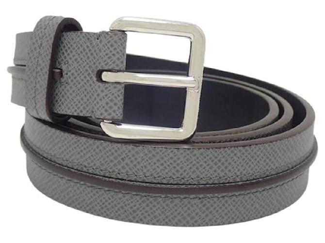 Buy Louis Vuitton - Fashion Black leather belt with Silver belt