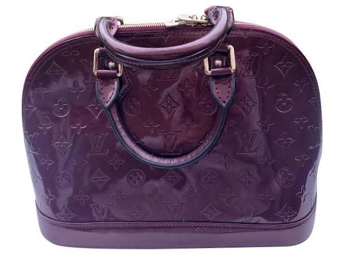 Louis Vuitton ALMA Púrpura Charol  ref.439332