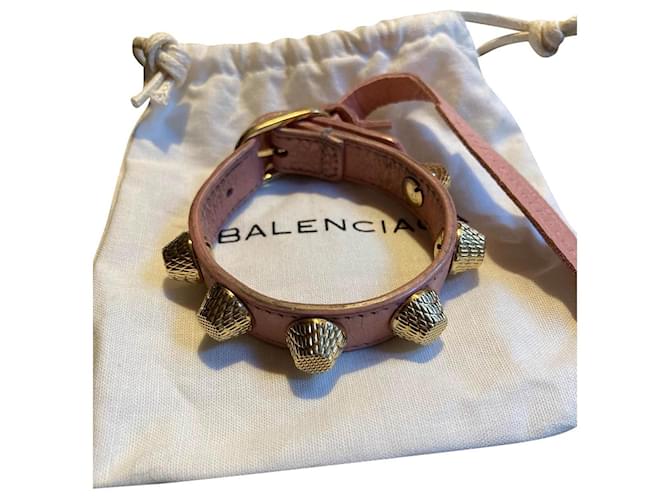 løfte op influenza Nominering Beautiful Balenciaga bracelet Pink Gold hardware Leather Metal ref.439491 -  Joli Closet