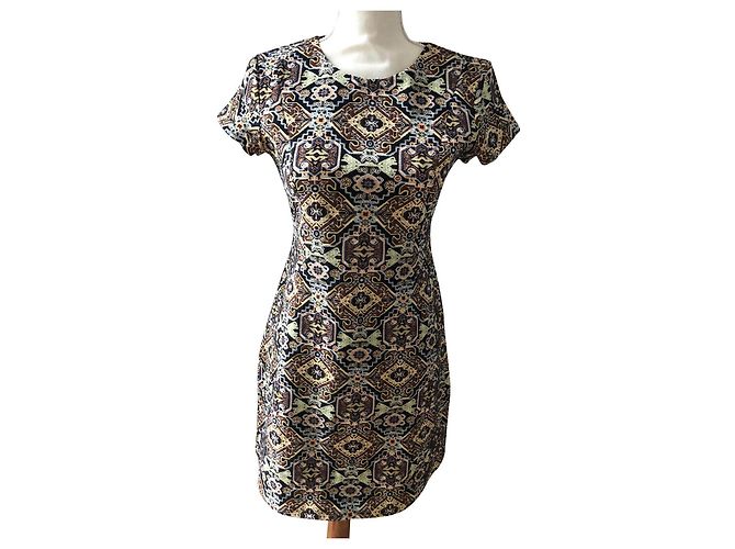 Zara Kleid Warme Farben