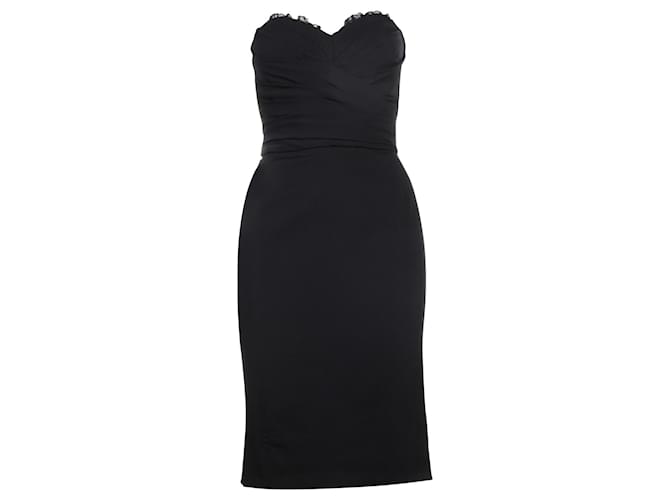 Dolce & Gabbana Black Bustier Dress Silk  ref.439569