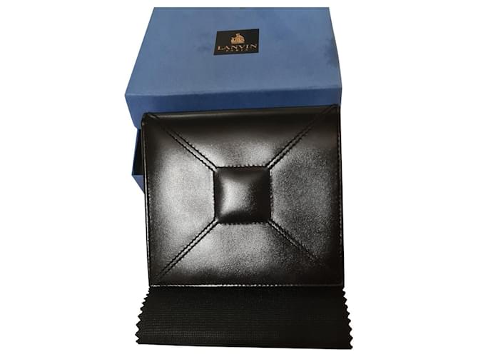 Lanvin Wallets Small accessories Black Leather  ref.439582