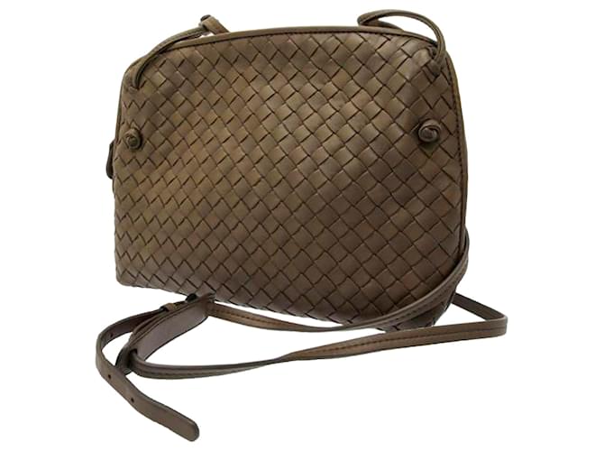 Nodini leather crossbody bag Bottega Veneta Brown in Leather