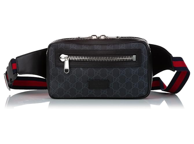 Gucci Black GG Supreme Web Belt Bag Multiple colors Leather Cloth  Pony-style calfskin Cloth ref.469010 - Joli Closet
