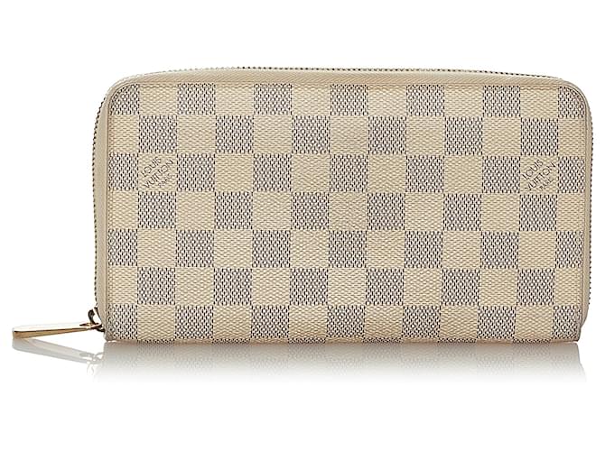 Zippy Wallet - Luxury Damier Azur Canvas Blue