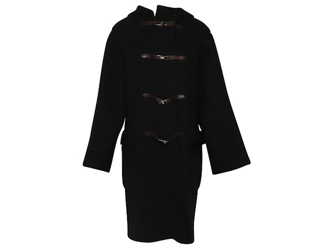 Hermès Hermes Duffle Coat in Dark Grey Cashmere Wool  ref.439822
