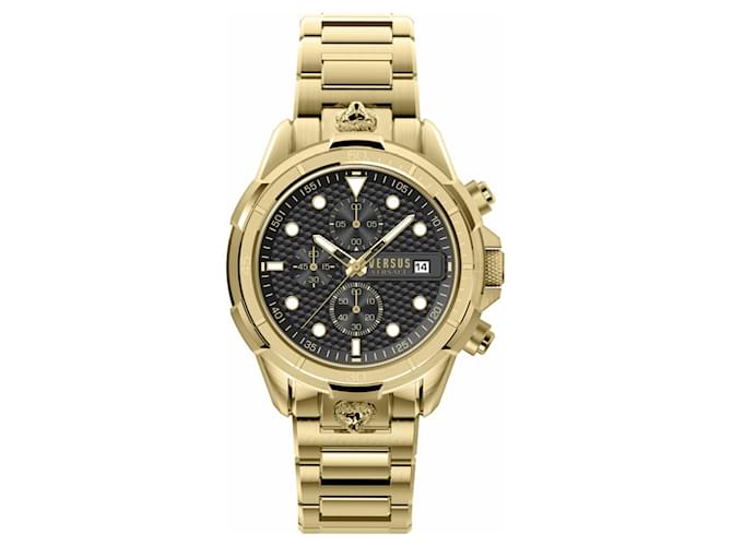 Autre Marque Versus Versace 6e Arrondissement Bracelet Watch Golden Metallic  ref.439830
