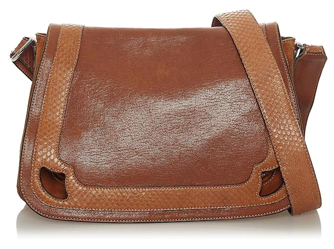 Cartier Brown Marcello De Cartier Leather Crossbody Bag Pony-style calfskin  ref.439965