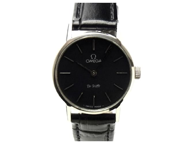 Usato] OMEGA De Ville Devil rotondo nero quadrante nero prezioso OH  revisionato carica manuale SS cassa / cintura in pelle signore vintage  antico orologio ref.440030 - Joli Closet