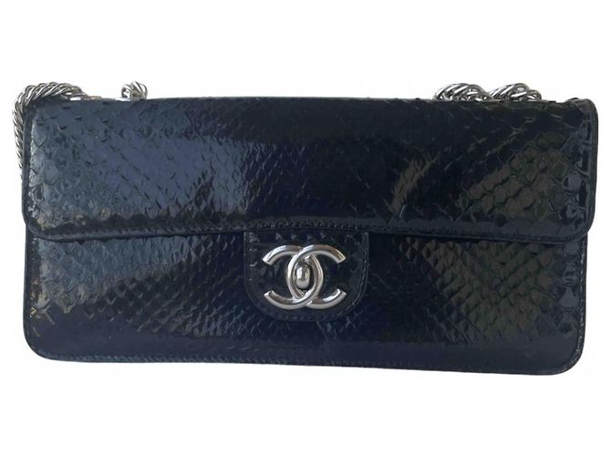 Chanel Timeless Tasche aus Eidechsenleder Schwarz