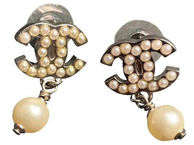 Chanel Orecchini Argento Acciaio