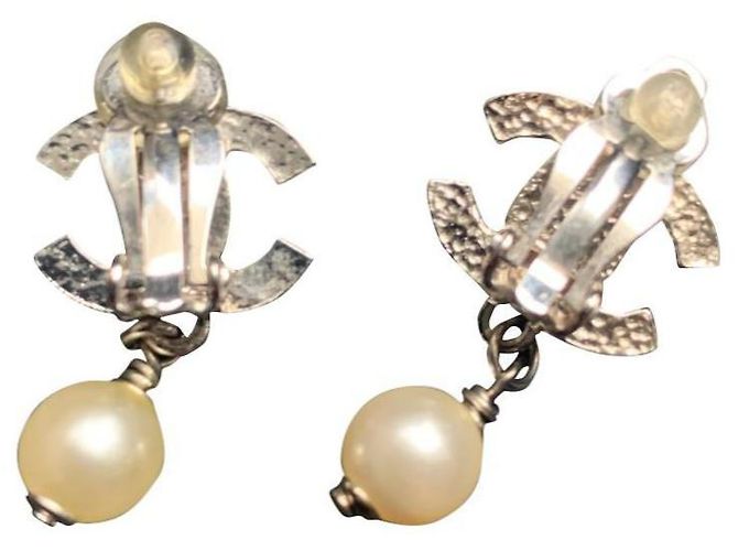 Chanel Orecchini Argento Acciaio