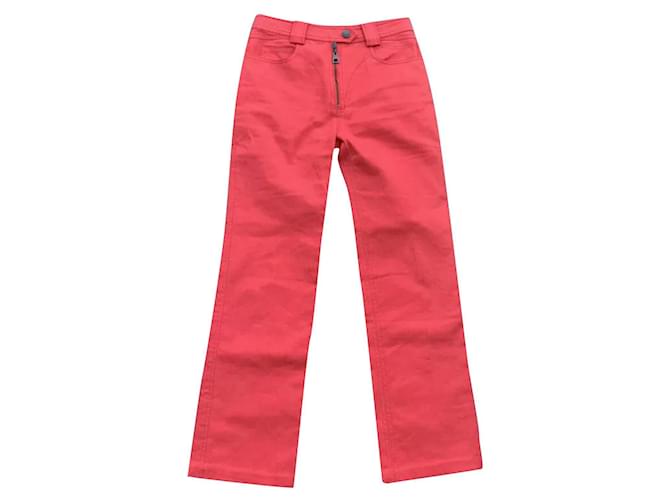 Louis Vuitton calça, leggings Vermelho Algodão  ref.440067