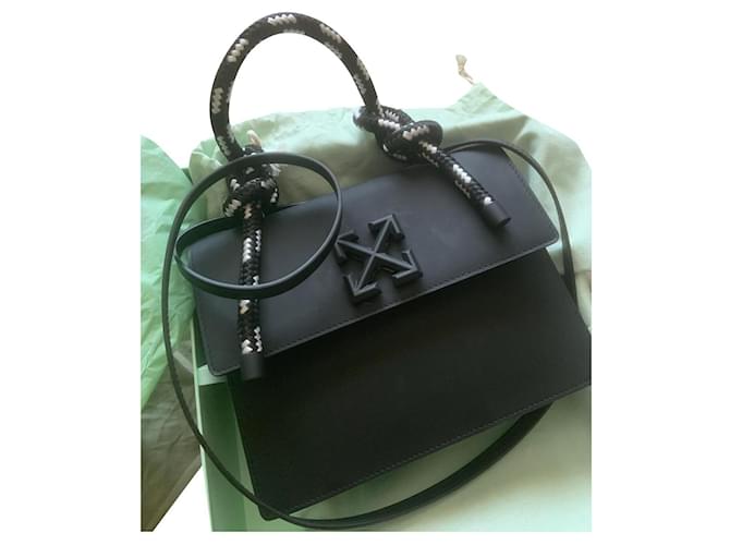 Off White Handbags Black Leather  ref.440075