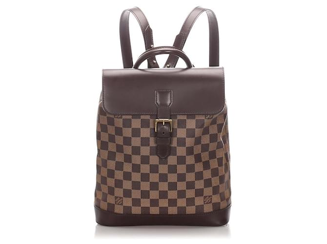 Louis Vuitton Damier Ebene Soho Backpack Leather  ref.440086