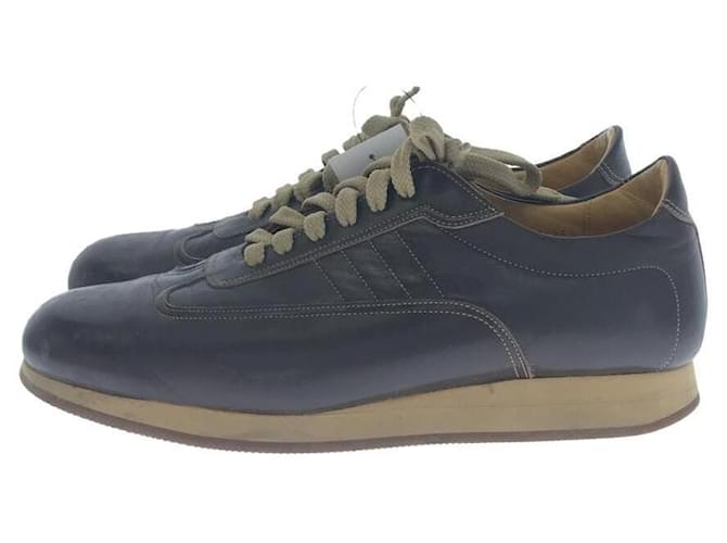 Burberry Sneakers Brown Blue Leather  ref.440292