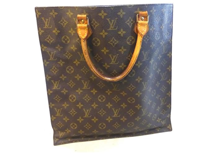 Louis Vuitton FLAT BAG MONOGRAM Brown Leather  ref.440761