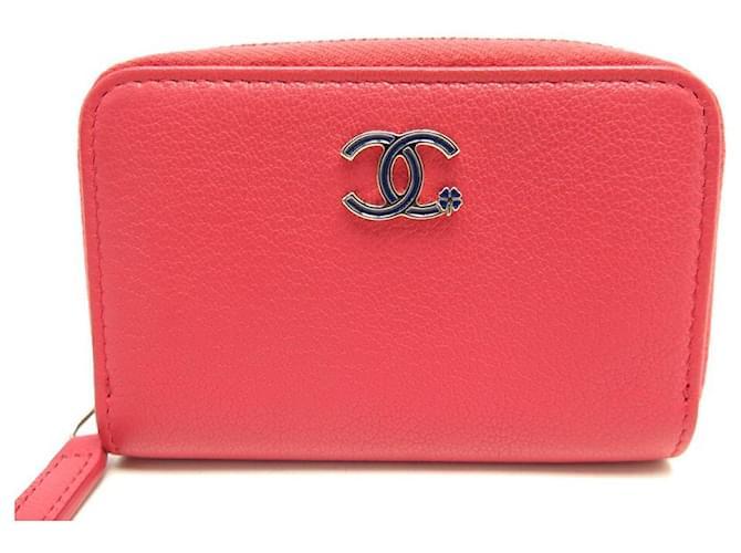 NEW CHANEL CARD HOLDER IN PINK LEATHER NEW PINK LEATHER CARDS HOLDER WALLET  ref.440850
