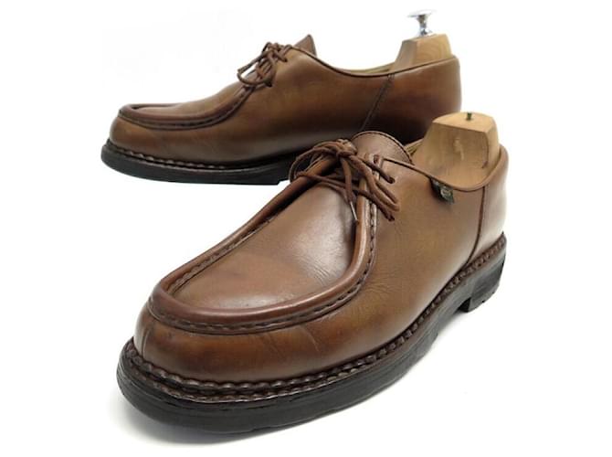 MICHAEL PARABOOT LOAFERS 41.5 BROWN LEATHER LOAFERS SHOES  ref.440870