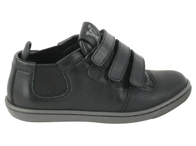 Louis Vuitton Bambino raro Tg 25 Sneaker da slalom in pelle nera  ref.440926