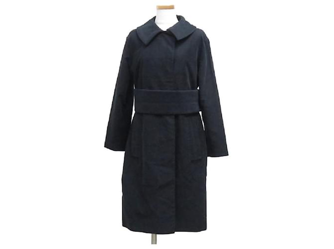 [USADO] Abrigo Louis Vuitton Chester Medio abrigo 100% algodón / 100% seda / Cupra / Lana negro  ref.441052