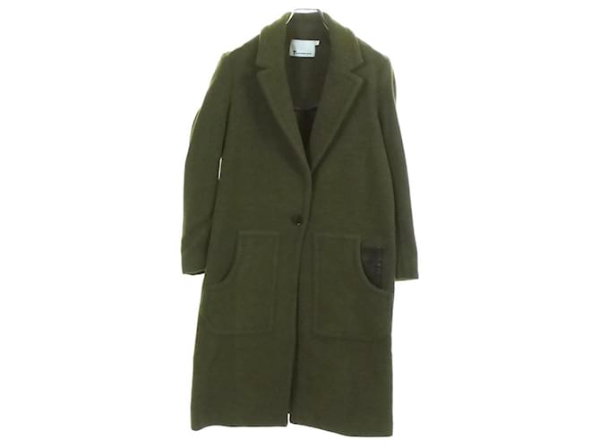 [Occasion] T by ALEXANDER WANG Chester Coat Olive Laine Vert olive  ref.441091