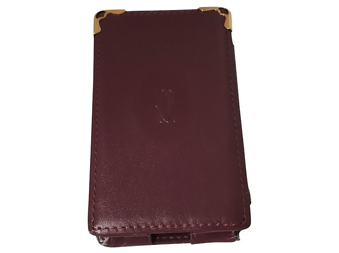 Cartier Purses, wallets, cases Dark red