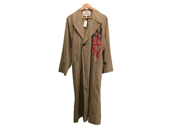 Trench Vivienne Westwood / 38 / cotone / BEG / 4021M / 15-01-682001 /ANGLOMANIA / cappotto lungo Beige  ref.441263