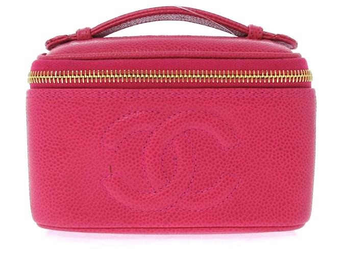 Chanel Vanity Pink Leder  ref.441272