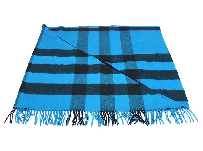 Sciarpa Burberry Blu Lana