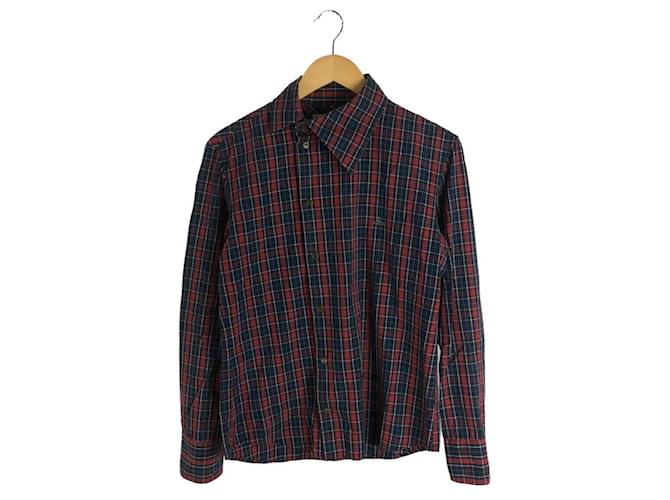 Vivienne Westwood MAN Long-sleeved shirt / 46 / cotton / RED / check / VW-WR-83558  ref.441335