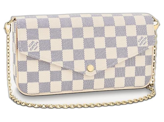 Louis Vuitton LV Felicie pochette damier nuevo Beige Cuero  ref.441403