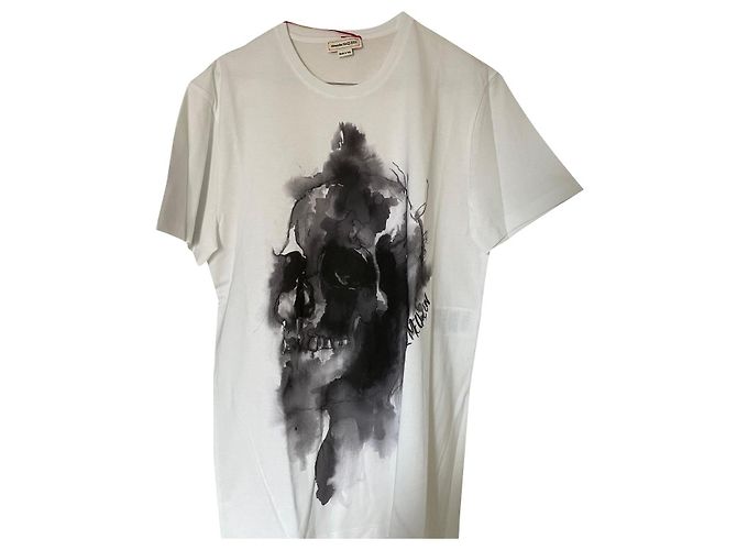 Alexander Mcqueen Tee Shirt Skull Alexander Mc queen Blanc