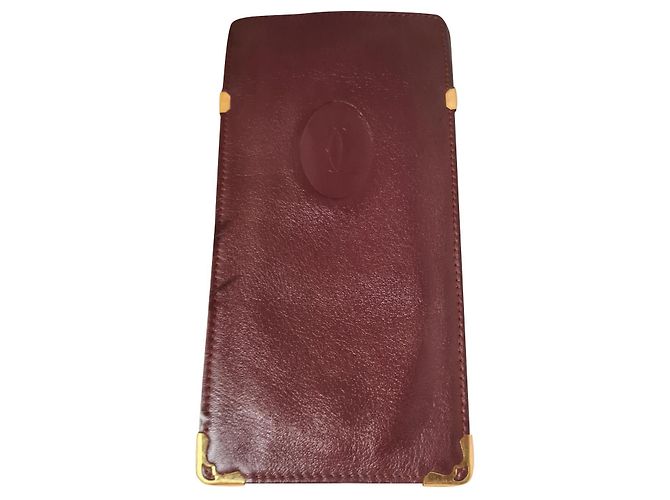 Cartier Purses, wallets, cases Dark red